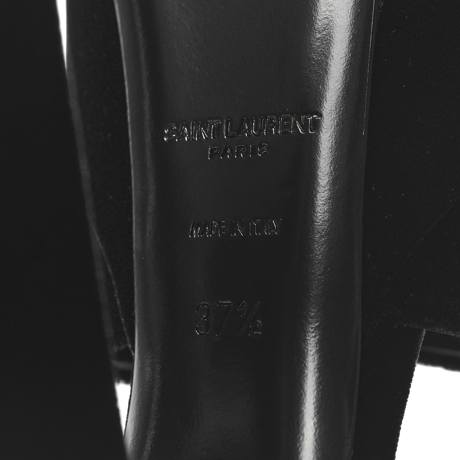 Saint Laurent Velvet Jodie Platform Sandals 37.5 Black 8 of 9