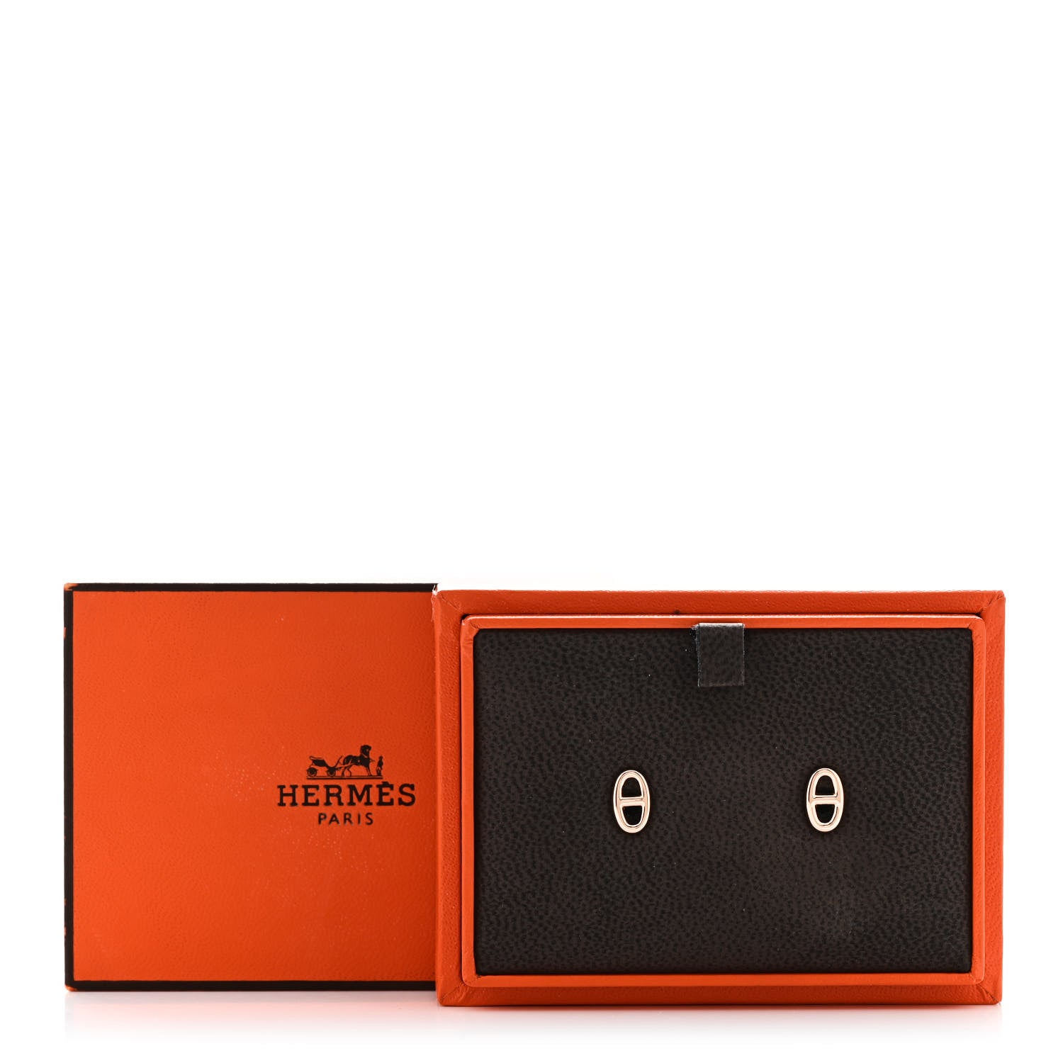 Hermes 18K Rose Gold TPM Farandole Stud Earrings 5 of 5