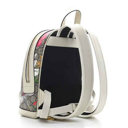 Gucci GG Supreme Monogram Flora Web Small Ophidia Day Backpack White 3 of 9