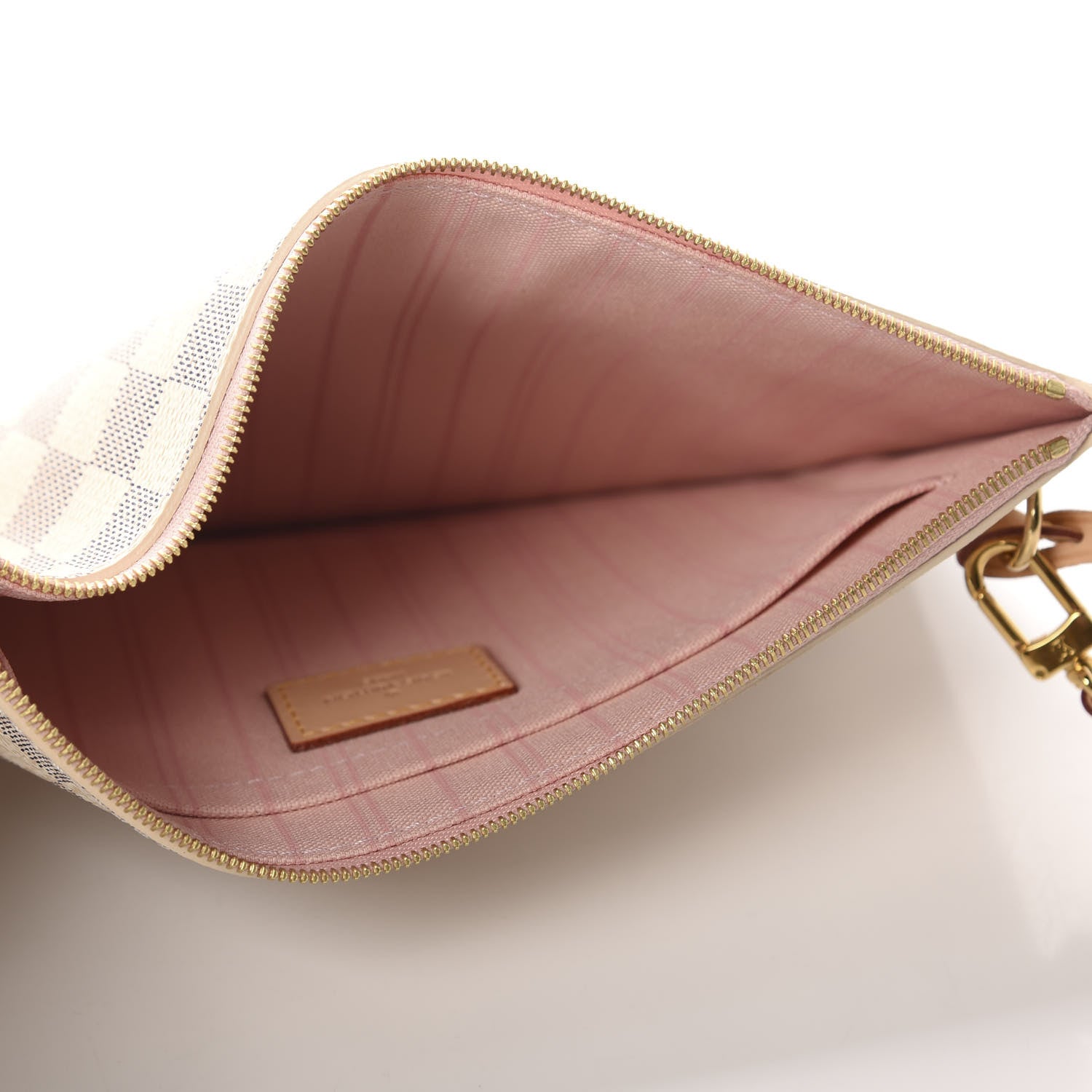 Louis Vuitton Damier Azur Neverfull MM GM Pochette Rose Ballerine 5 of 7