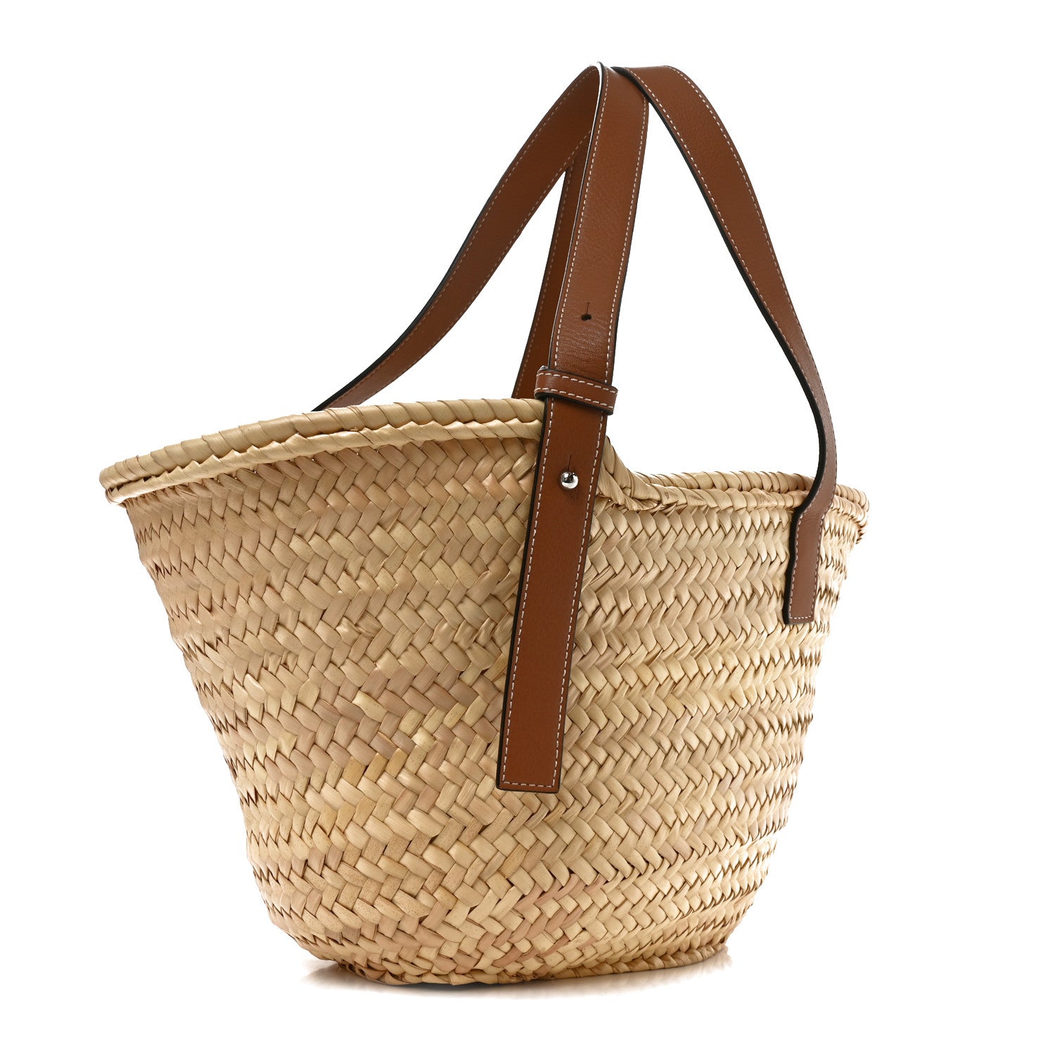 Loewe Raffia Small Basket Tote Bag Natural Tan 2 of 8