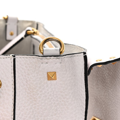Valentino Garavani Pebbled Calfskin Medium Rockstud Hype Shoulder Bag White 15 of 19