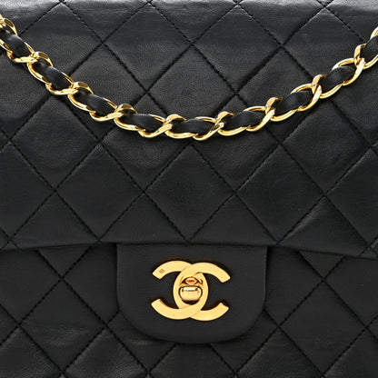 Chanel Lambskin Quilted Medium Double Flap Black 9 of 15