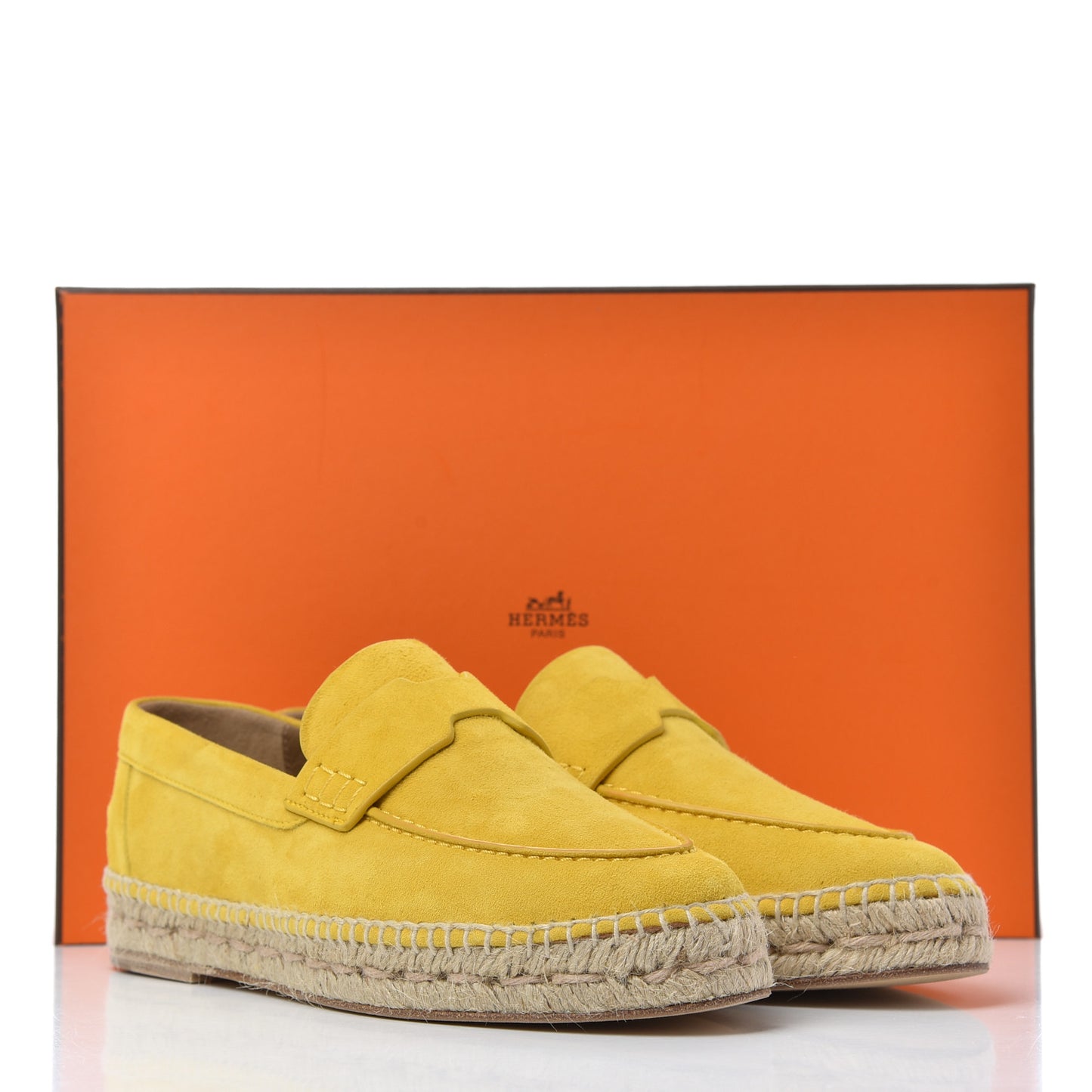 Suede Goatskin Womens Trip Espadrilles 37 Jaune Citron