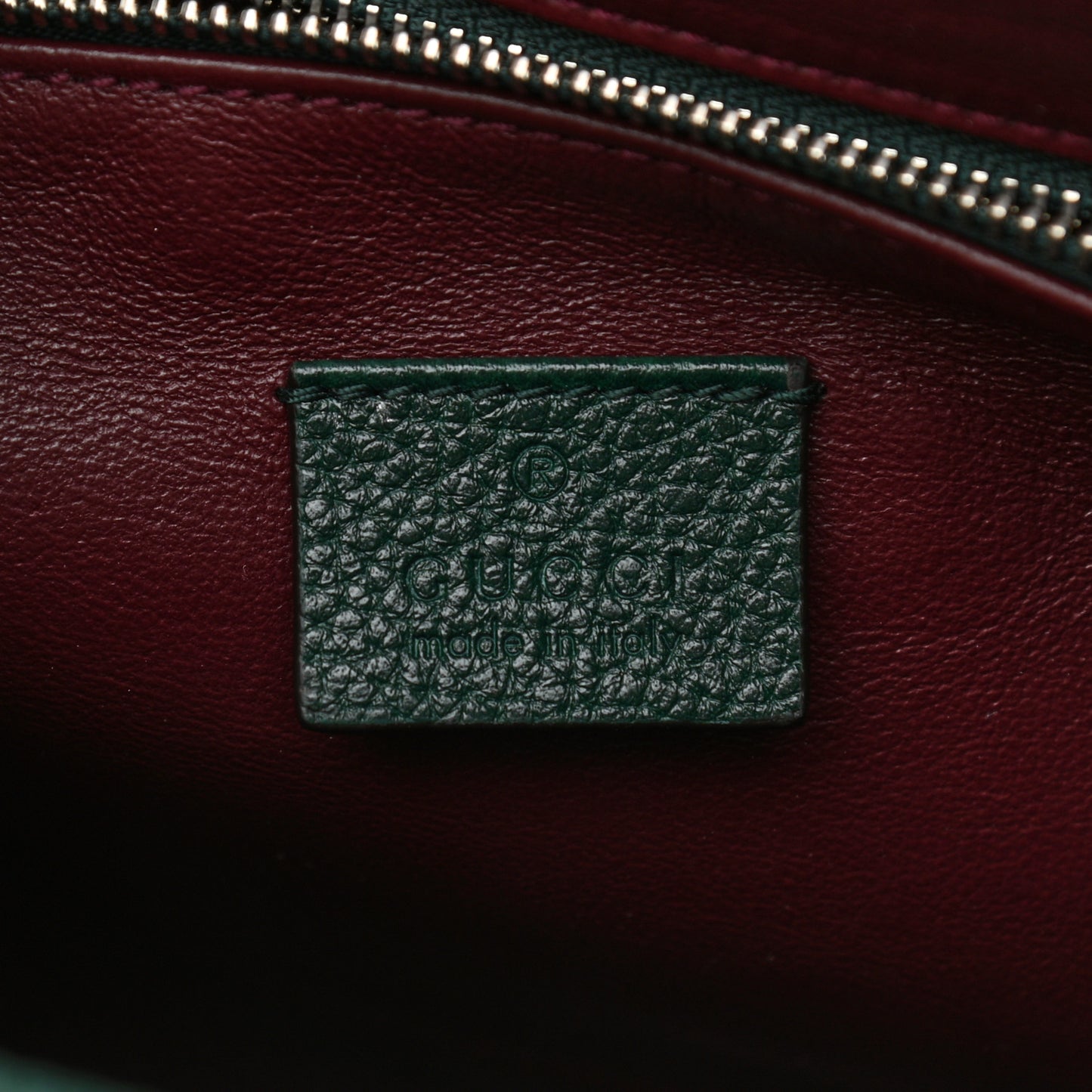 Grainy Calfskin Small Zumi Top Handle Bag Vintage Green