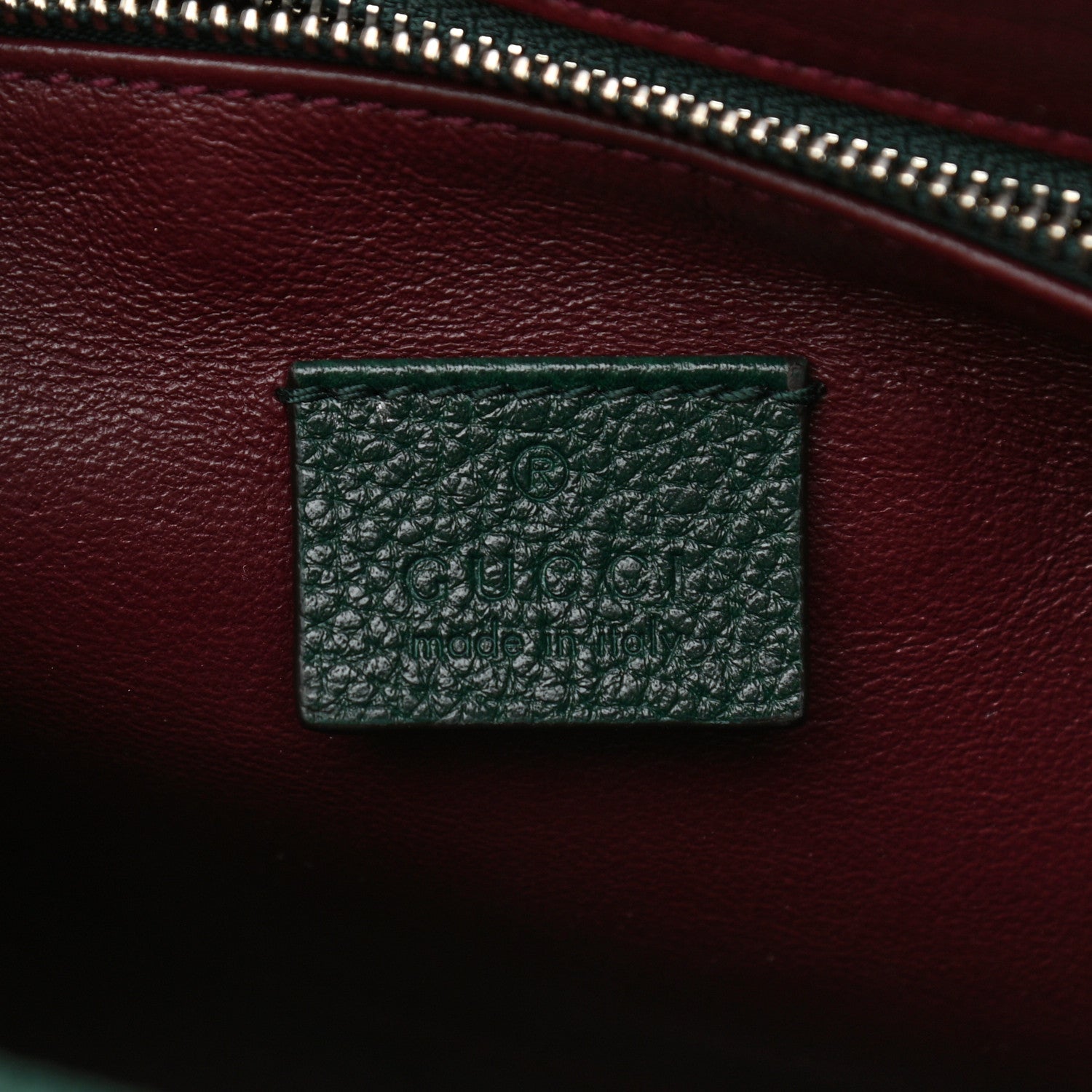 Gucci Grainy Calfskin Small Zumi Top Handle Bag Vintage Green 7 of 13
