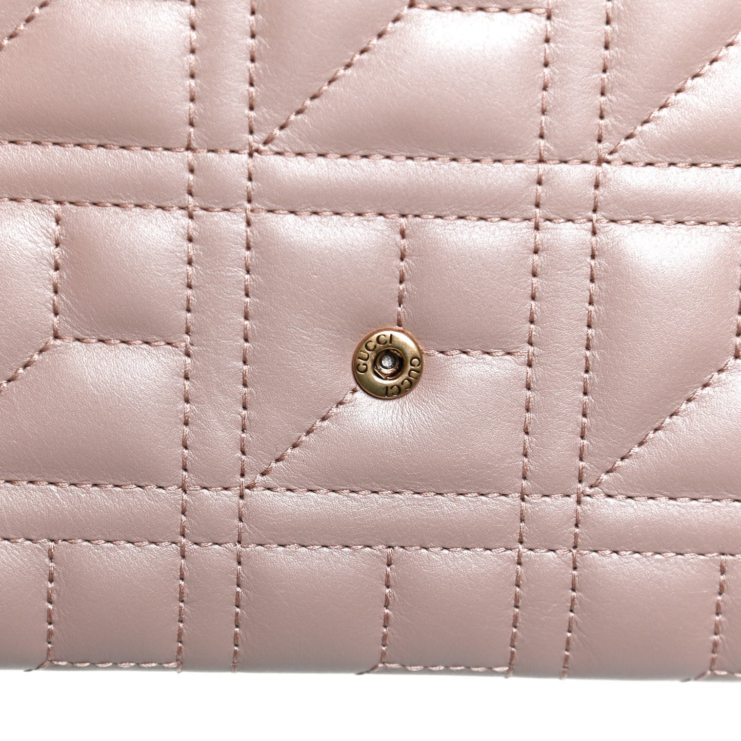 Calfskin Matelasse Mini Pearly GG Marmont Chain Wallet Porcelain Rose