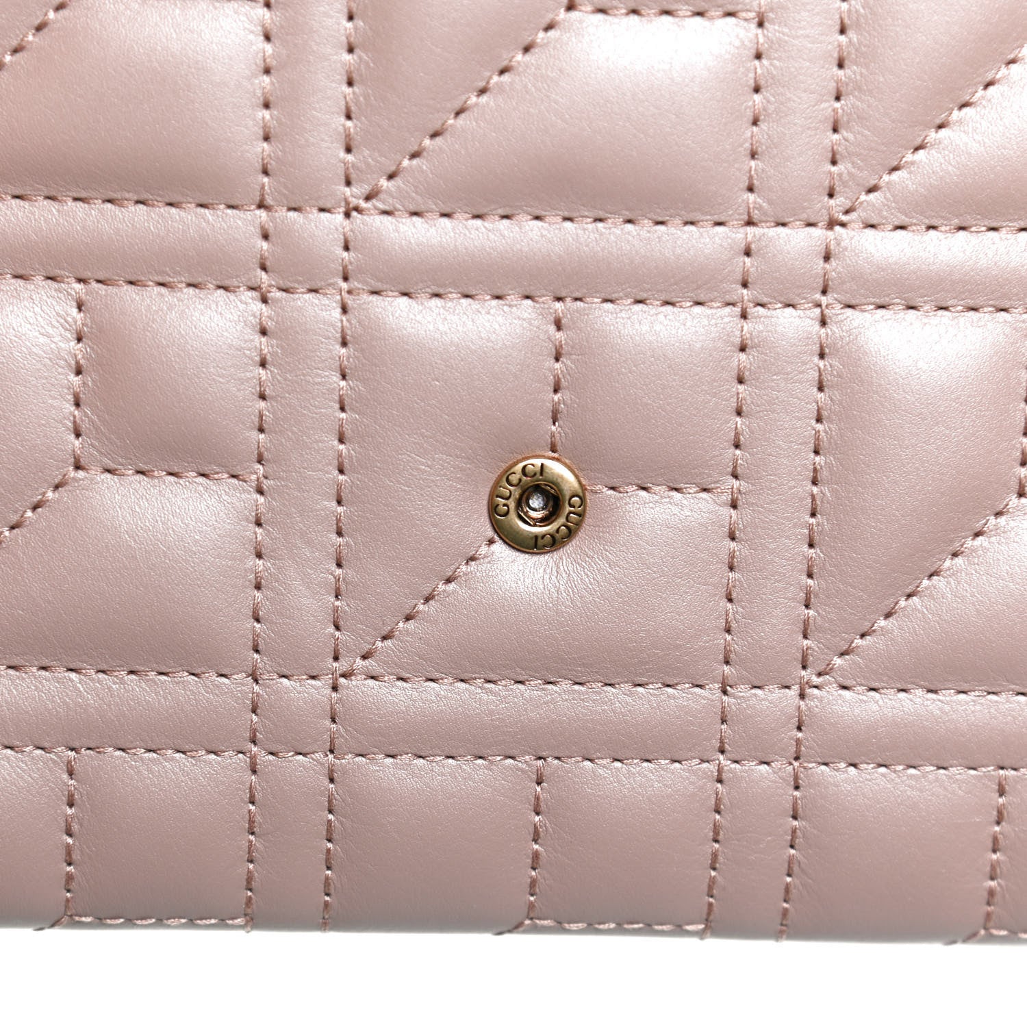 Gucci Calfskin Matelasse Mini Pearly GG Marmont Chain Wallet Porcelain Rose 9 of 11