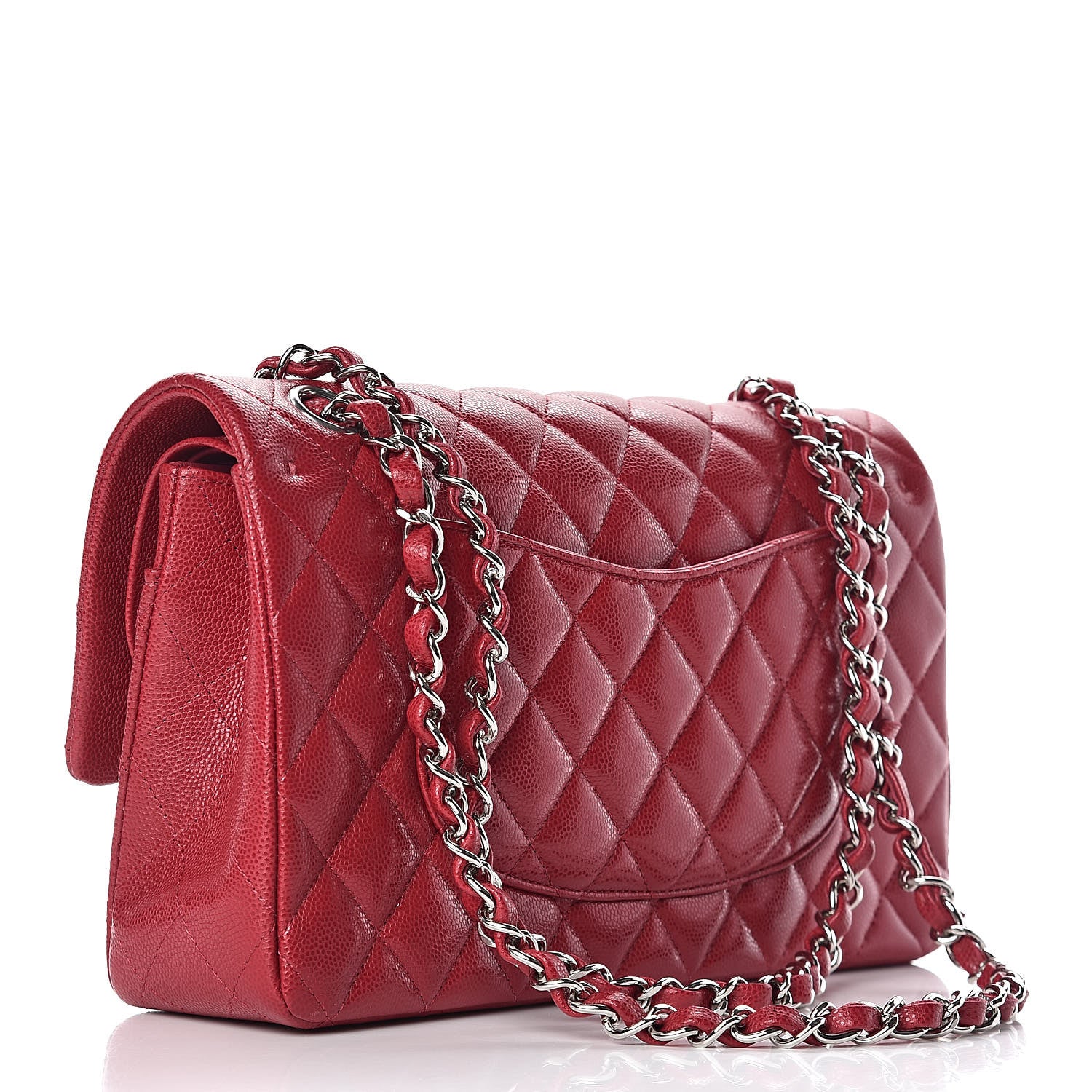 Chanel Caviar Quilted Medium Double Flap Red 3 of 10
