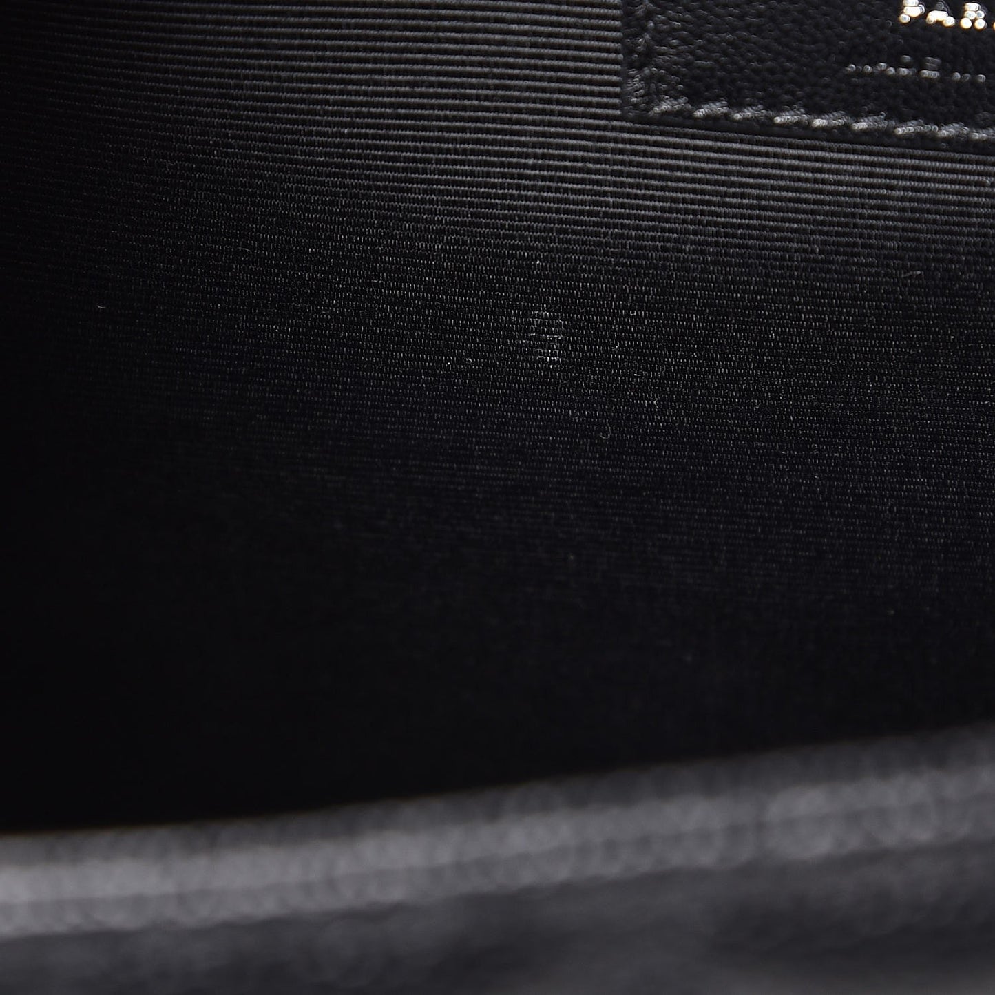 Grain De Poudre Textured Mixed Matelasse Large Triquilt Monogram Satchel Black