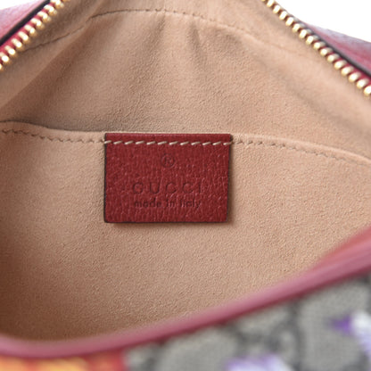 Gucci GG Supreme Monogram Flora Web Mini Ophidia Shoulder Bag Red 14 of 20