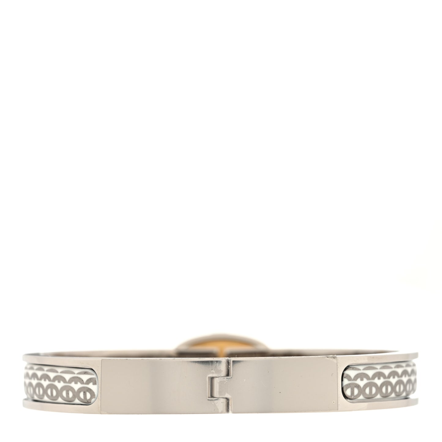 Enamel Mini Clic Chaine d'Ancre Bracelet Orfevre White Platine White