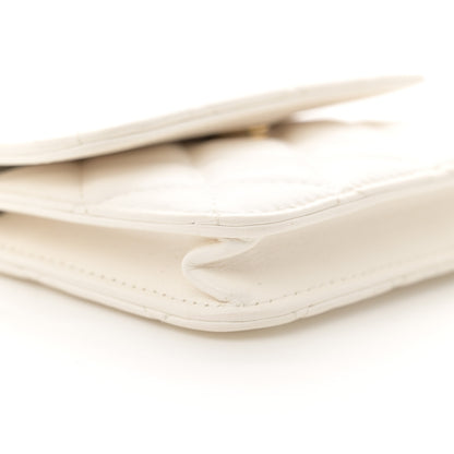 Chanel Lambskin Quilted Pearl Crush Clutch With Chain White 10 of 12