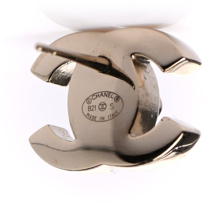 Chanel Metal CC Turnlock Earrings Gold 4 of 4