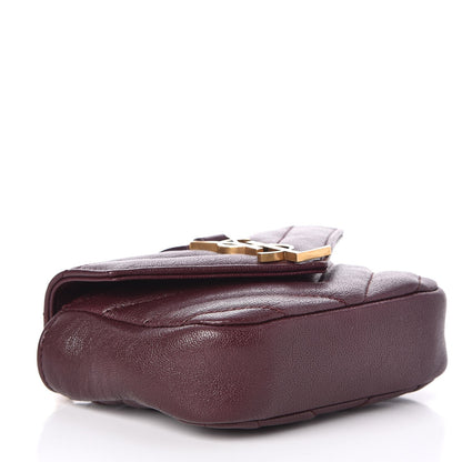 Saint Laurent Sheepskin Matelasse Monogram Mini College Bag Amaranto 4 of 14