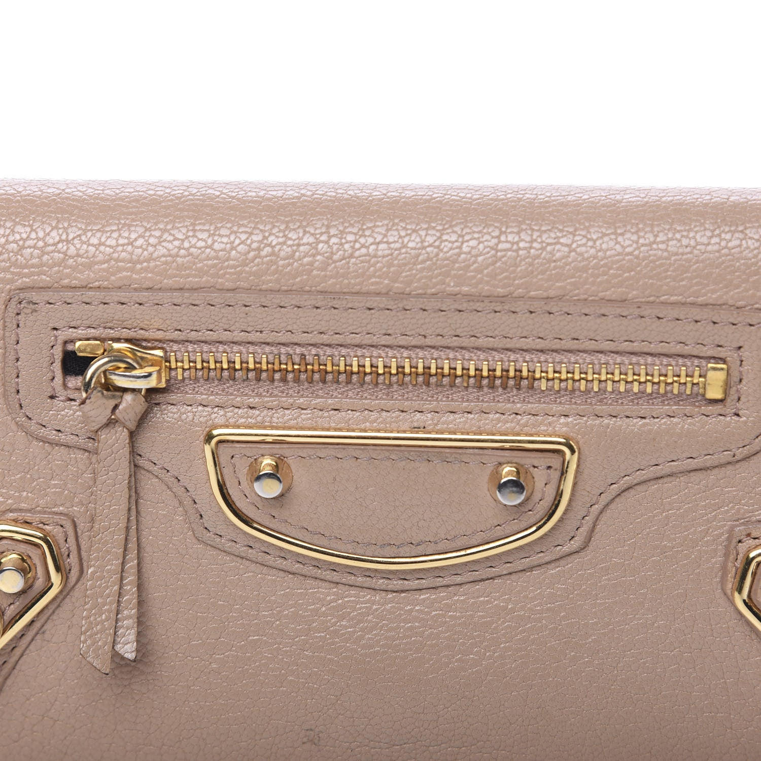 Balenciaga Chevre Gold Metallic Edge Hardware Money Wallet Rose de Sables 5 of 15