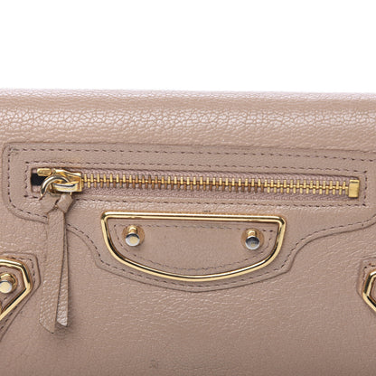 Balenciaga Chevre Gold Metallic Edge Hardware Money Wallet Rose de Sables 5 of 15
