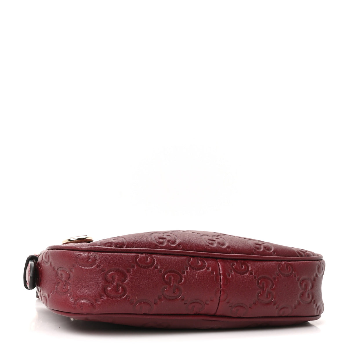 GG Calfskin Embossed Emblem Mini Shoulder Bag Rosso Ancora