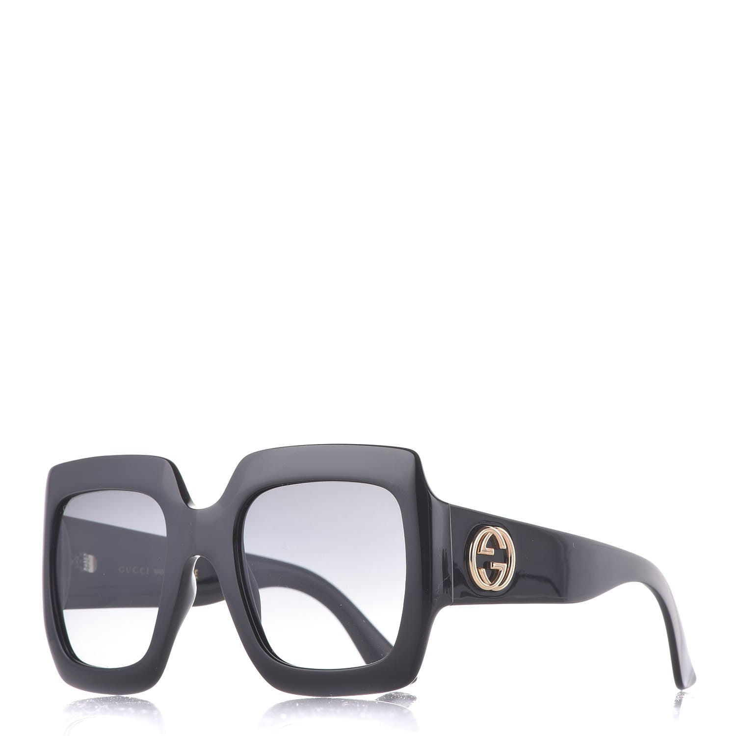 Gucci Acetate Square Frame Sunglasses GG0053S Black 1 of 9