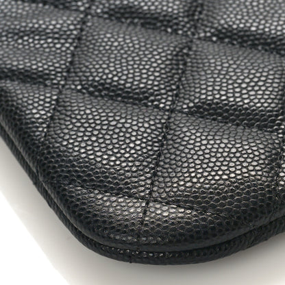 Chanel Caviar Quilted Small Cosmetic Case Black 7 of 9
