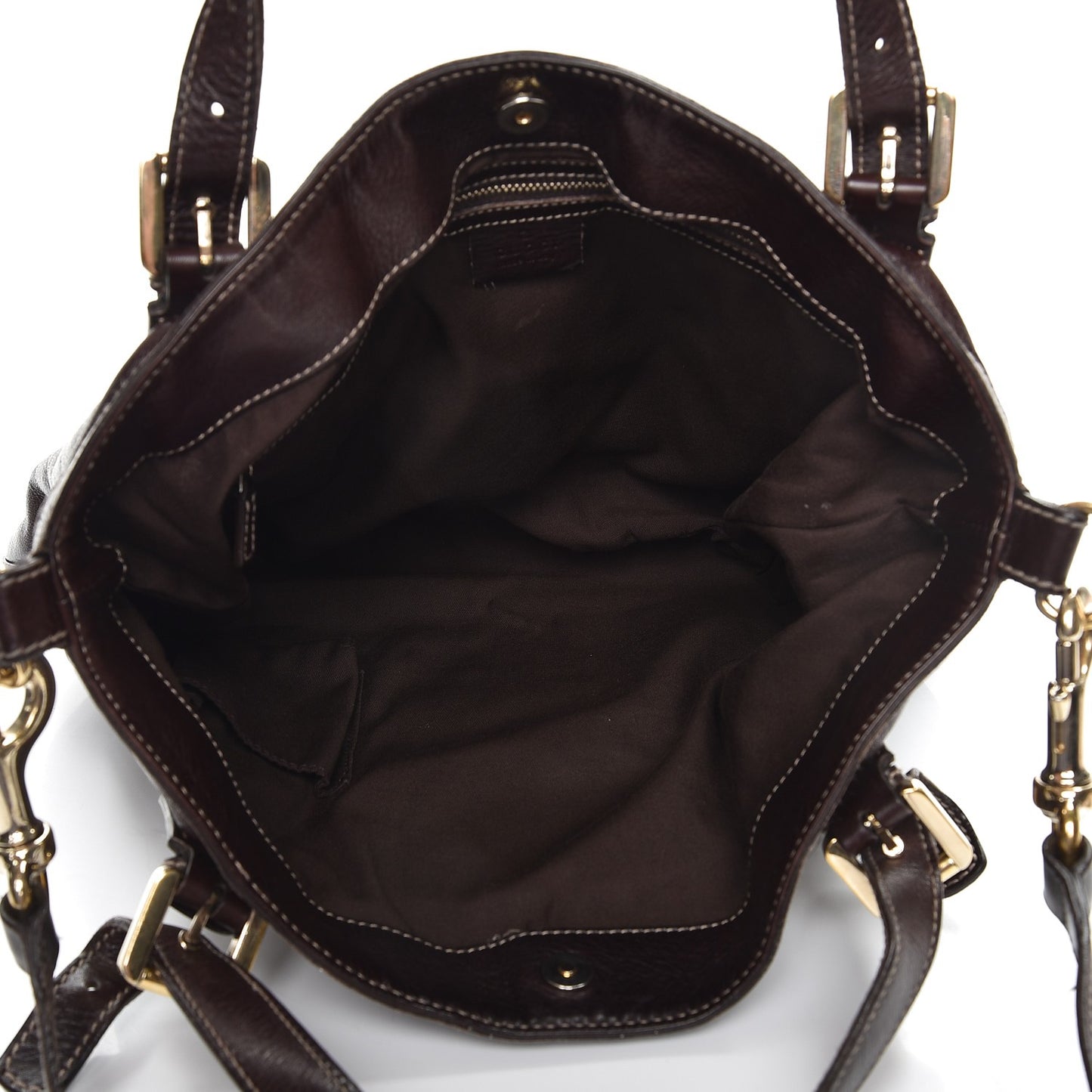 Calfskin Medium Britt Bag Dark Brown