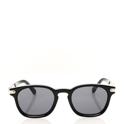 Louis Vuitton Acetate LV Signature Square Round Z1963U Sunglasses Black 2 of 8