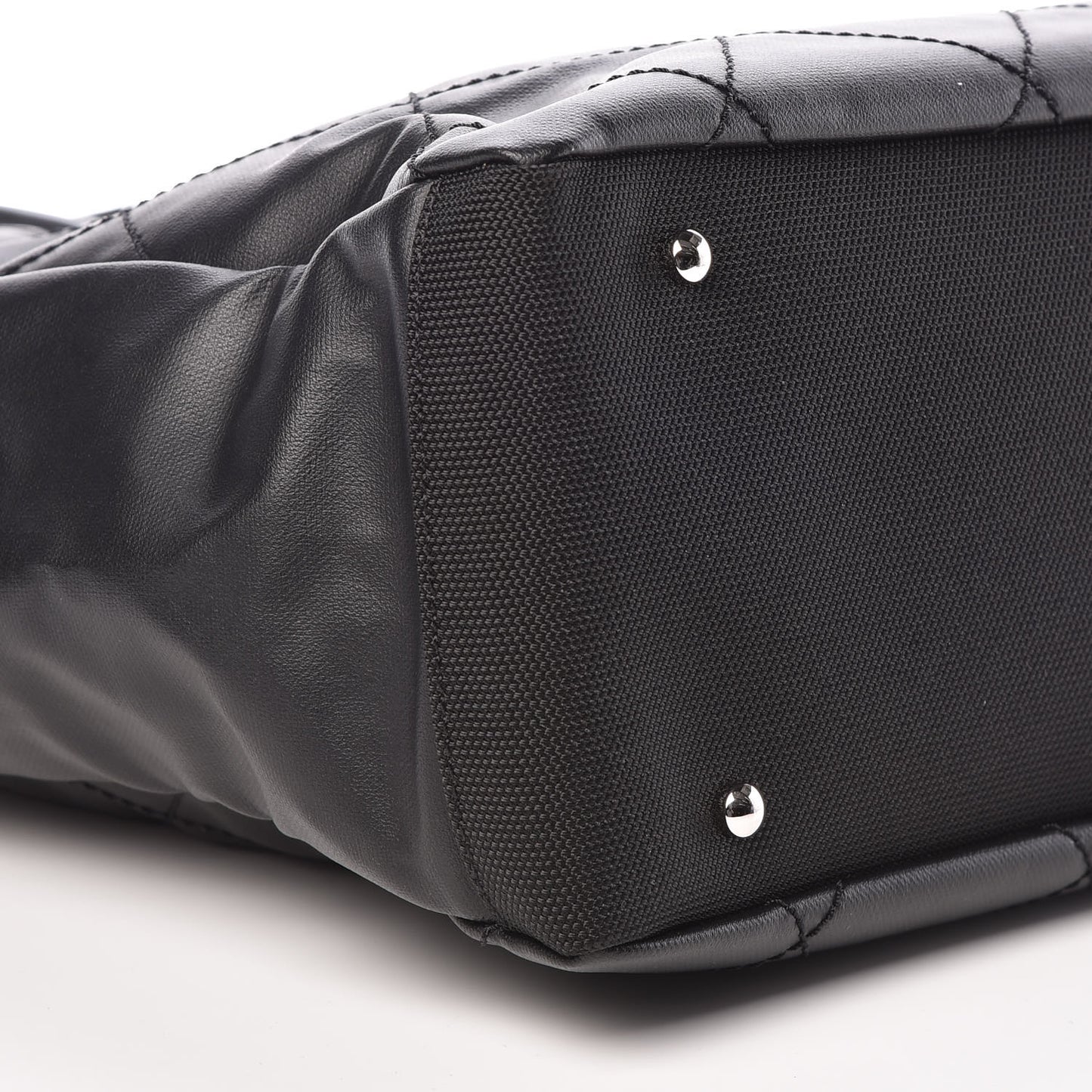 Coated Canvas Large Paris Biarritz Tote Black
