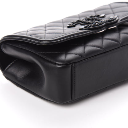Chanel Lambskin Quilted Small CC Filigree Flap Black 9 of 10