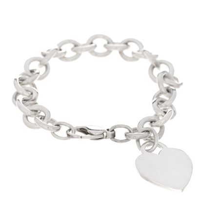Tiffany Sterling Silver Heart Tag Charm Bracelet 1 of 3