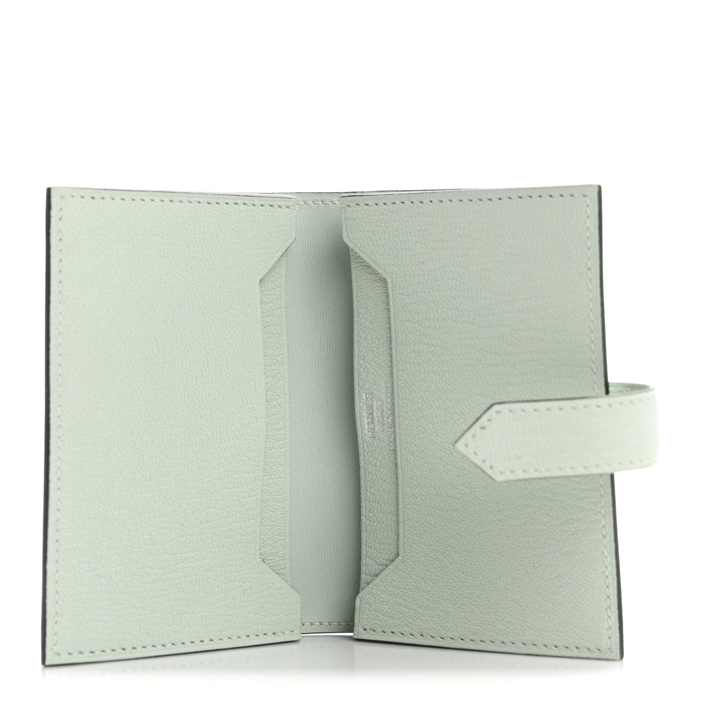Chevre Mysore Bearn Card Holder Wallet Vert Peppermint