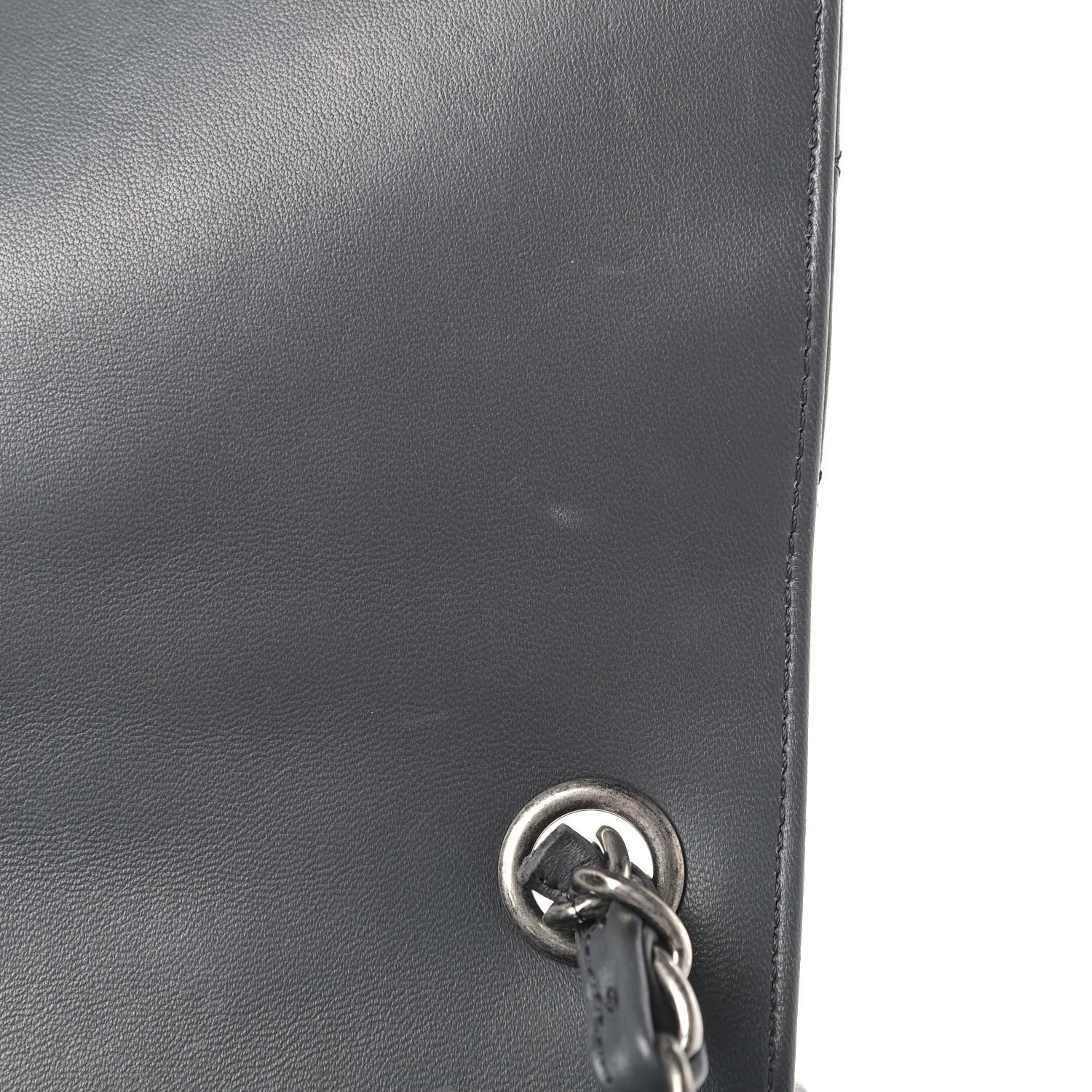 Chanel Lambskin Quilted Jumbo Multi Flap Bag Dark Grey 11 of 11