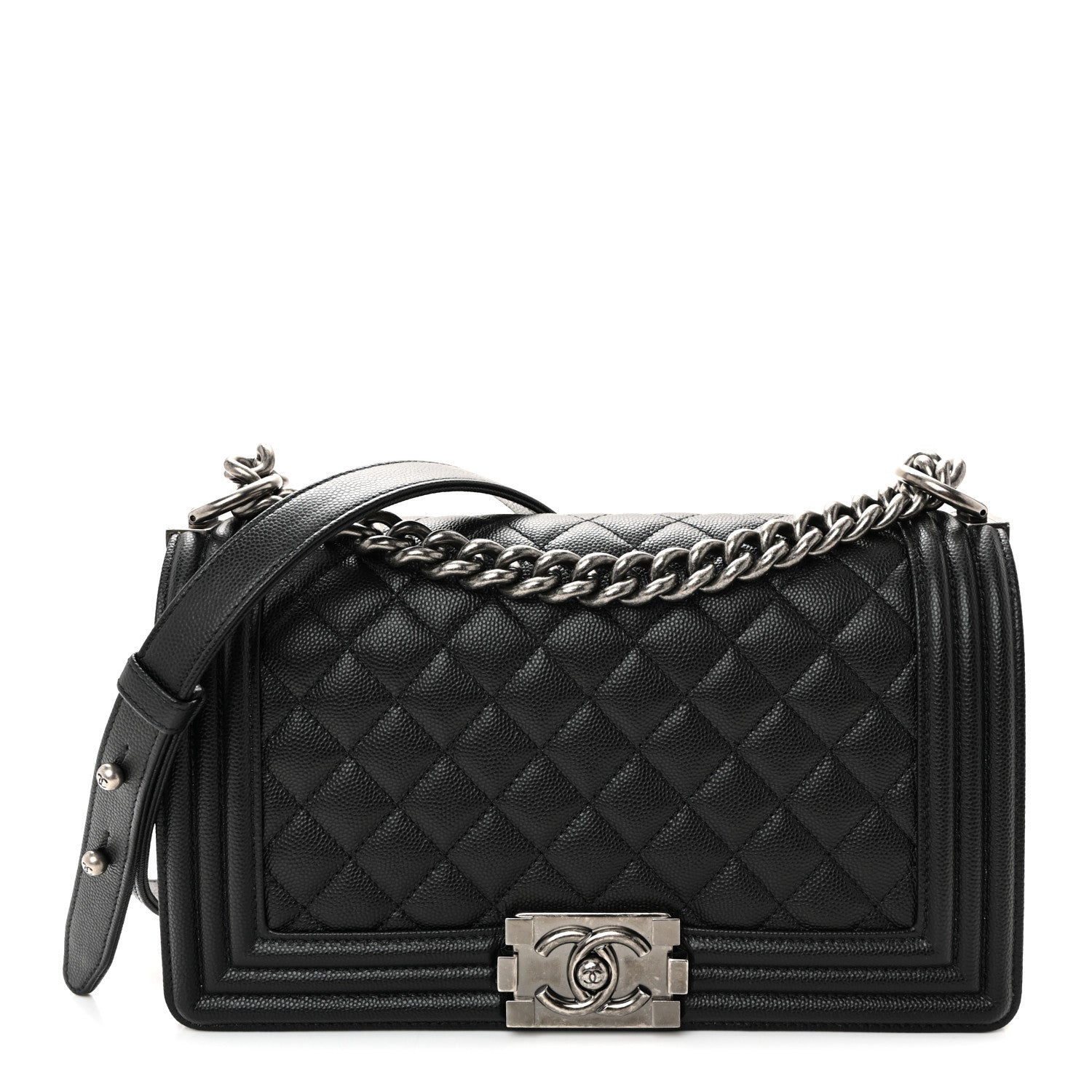 Chanel Caviar Quilted Medium Boy Flap Black 1 of 11
