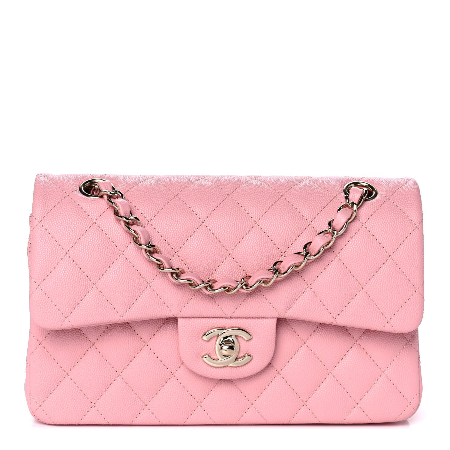 Chanel Caviar Quilted Small Double Flap Pink 1 of 12