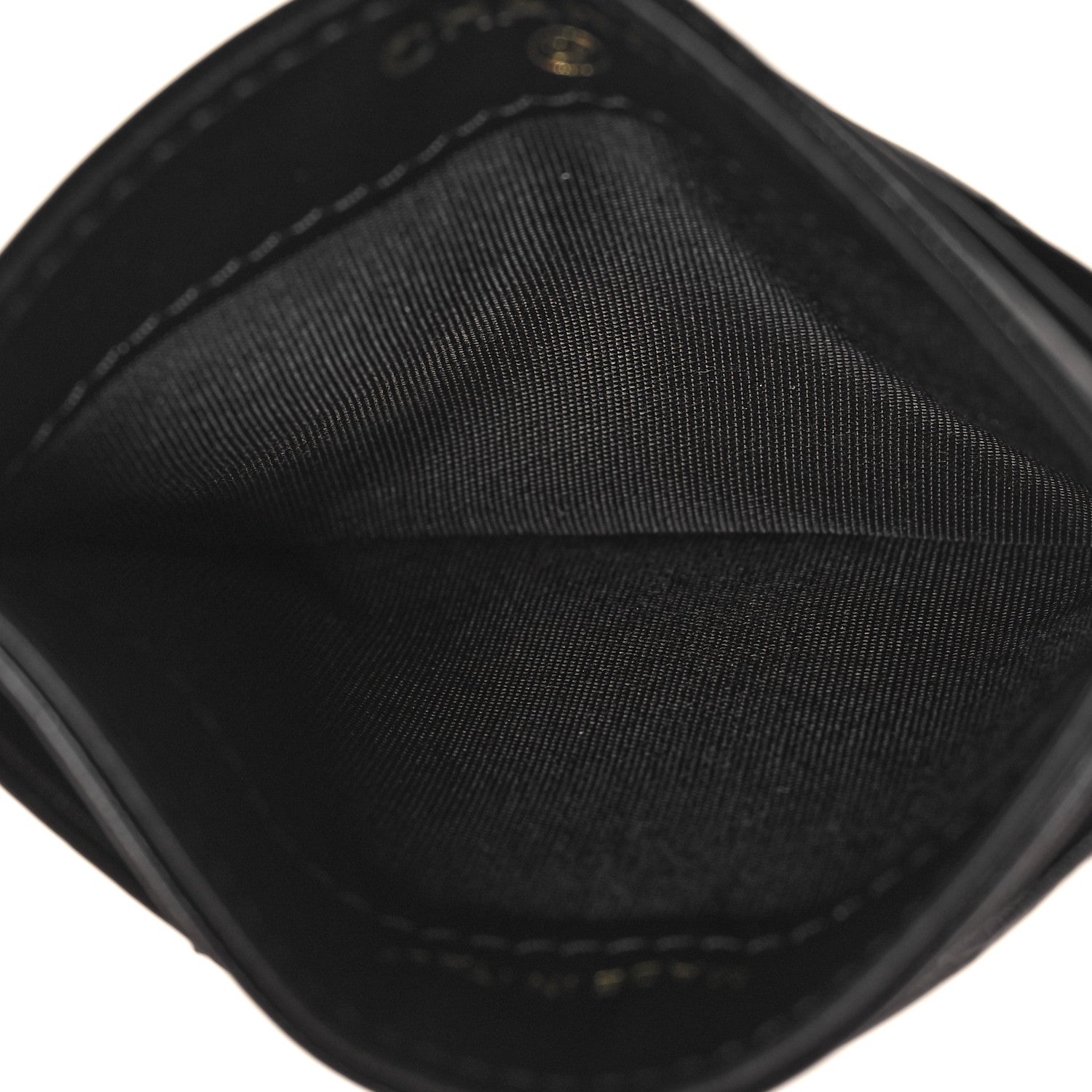 Chanel Shiny Lambskin Chevron Quilted Card Holder So Black 5 of 9