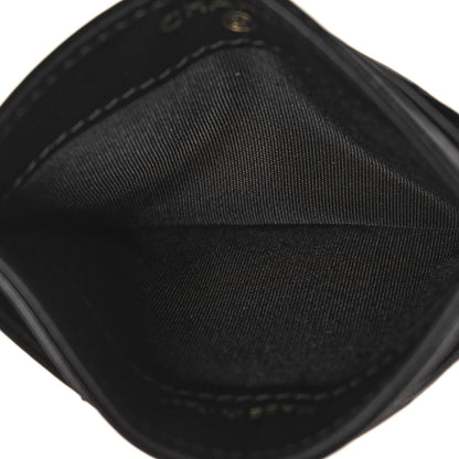 Chanel Shiny Lambskin Chevron Quilted Card Holder So Black 5 of 9