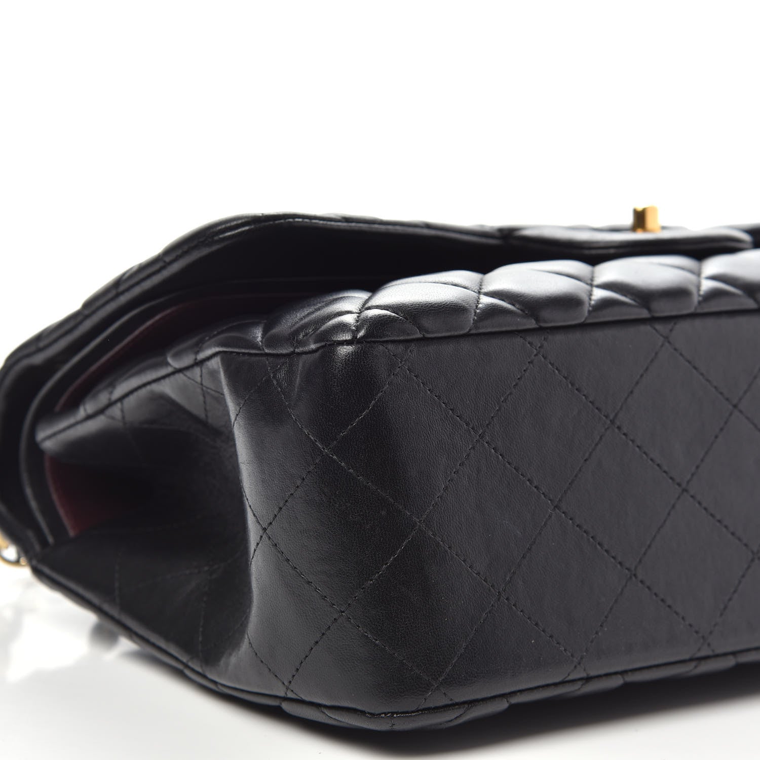 Chanel Lambskin Quilted Jumbo Double Flap Black 9 of 17