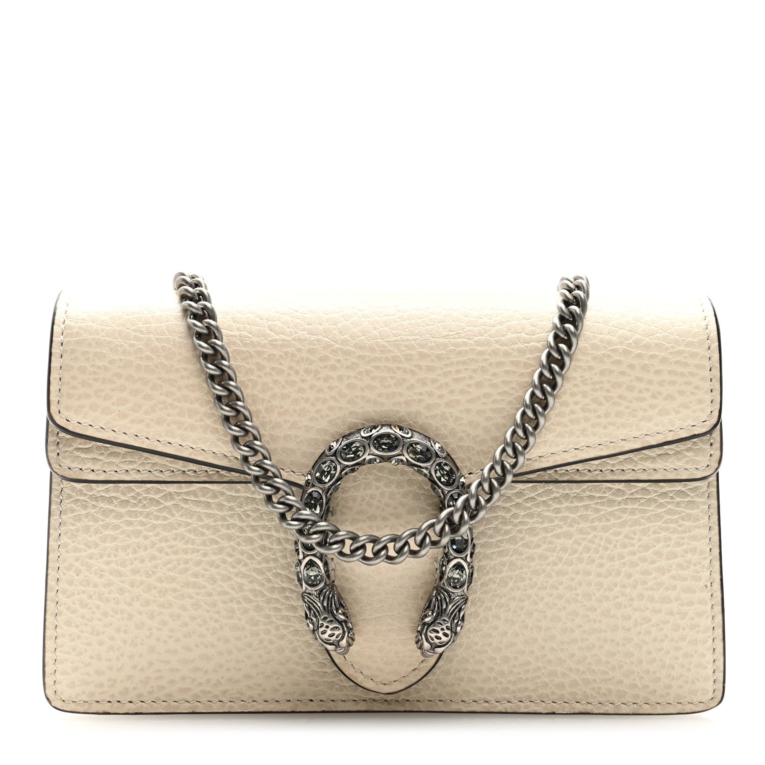 Gucci Dollar Calfskin Crystal Super Mini Dionysus Shoulder Bag Mystic White Black Diamond 1 of 10