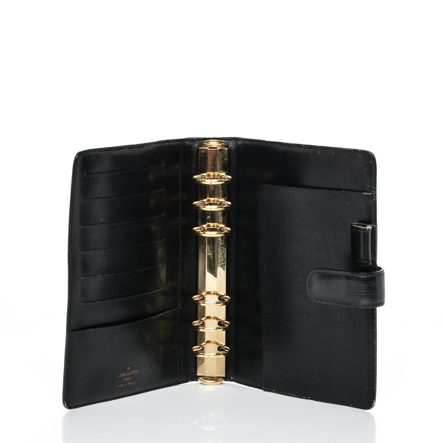 Epi Medium Ring Agenda Cover Black