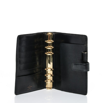 Louis Vuitton Epi Medium Ring Agenda Cover Black 5 of 8