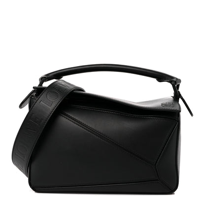 Loewe Satin Calfskin Small Puzzle Bag Black 1 of 11