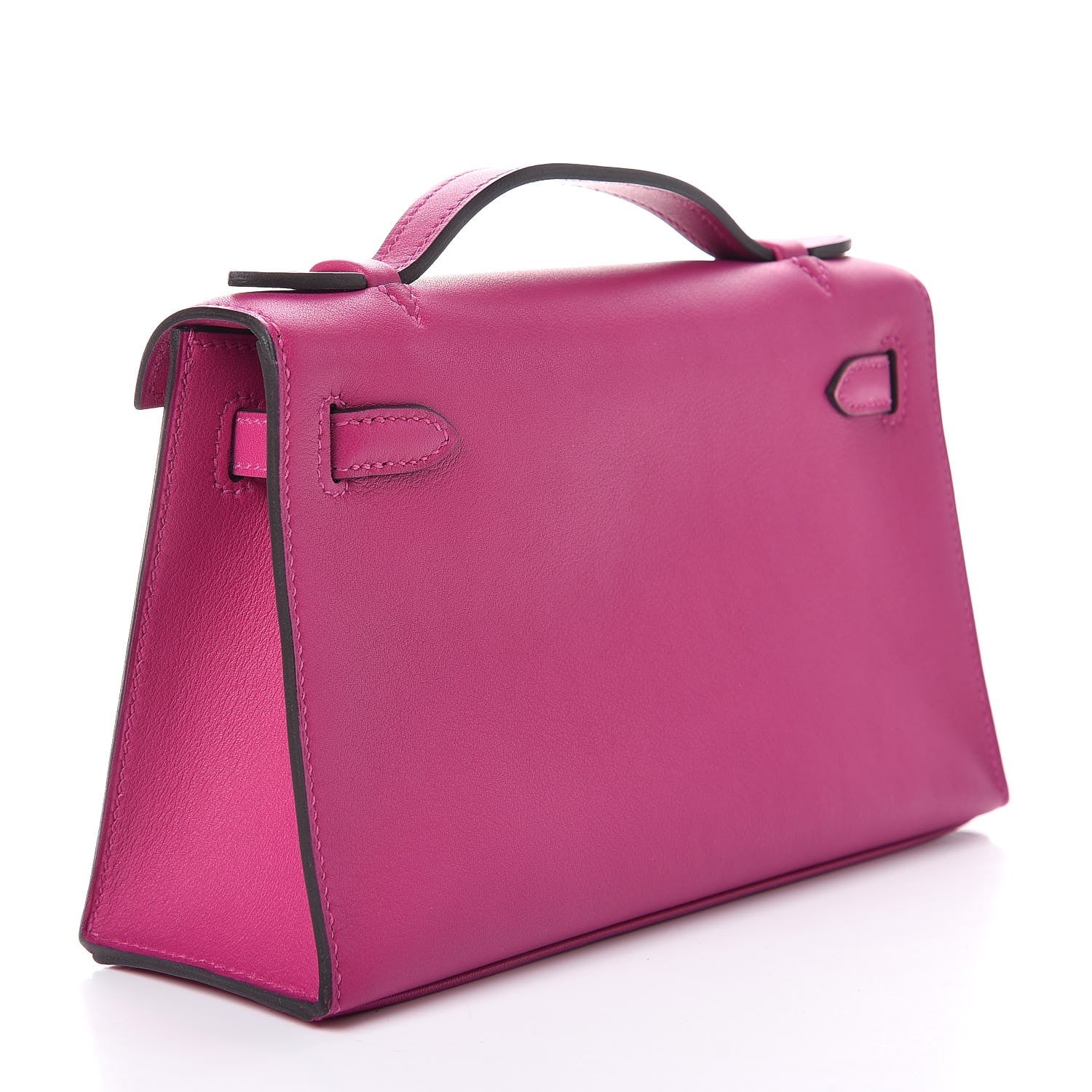 Hermes Swift Kelly Pochette Clutch Rose Pourpre 3 of 24