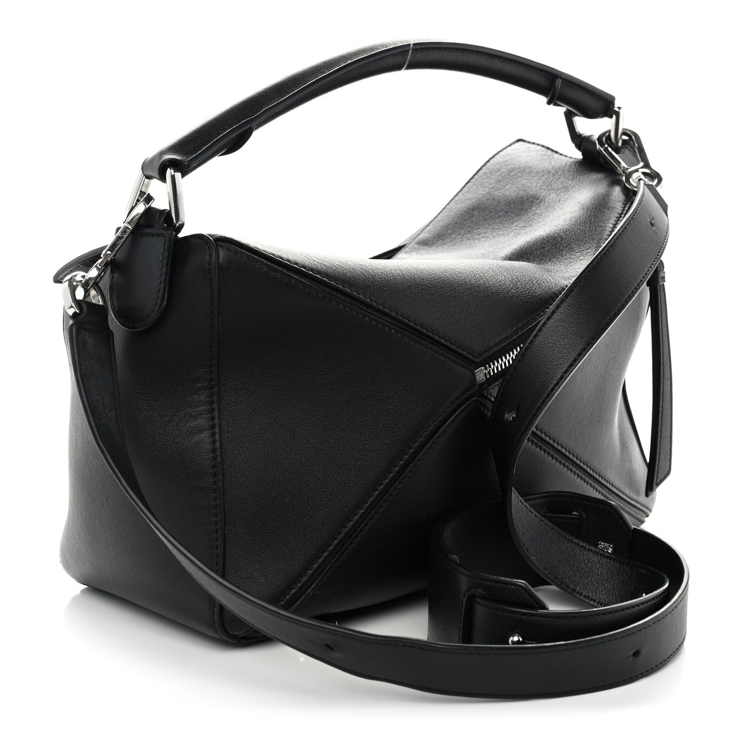 Calfskin Medium Puzzle Bag Black