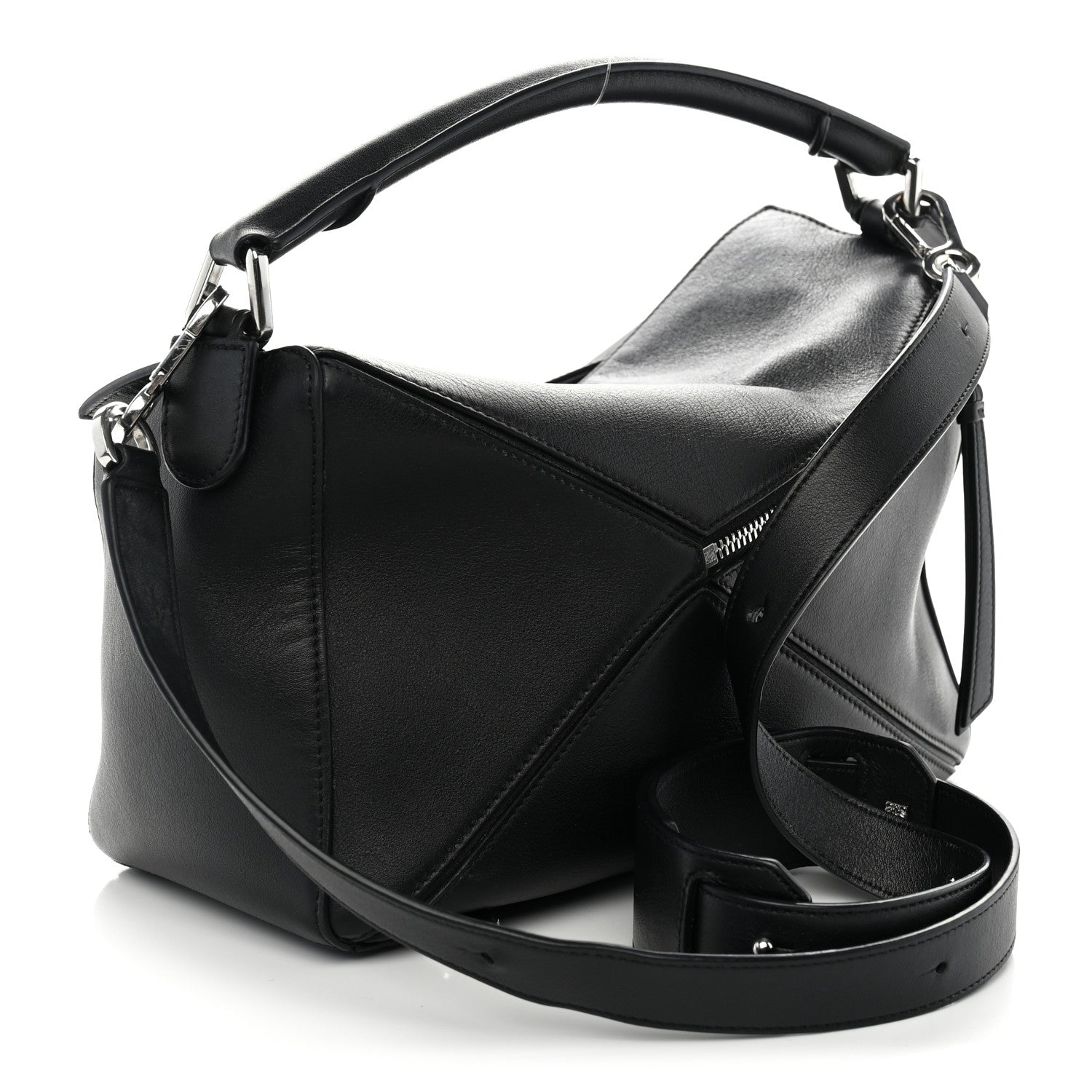 Loewe Calfskin Medium Puzzle Bag Black 2 of 11
