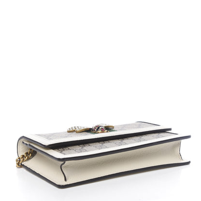 Gucci GG Supreme Monogram Web Queen Margaret Chain Wallet White 4 of 11
