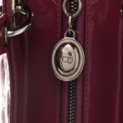 Christian Dior Patent Cannage Medium Lady Dior Dark Pink 15 of 15