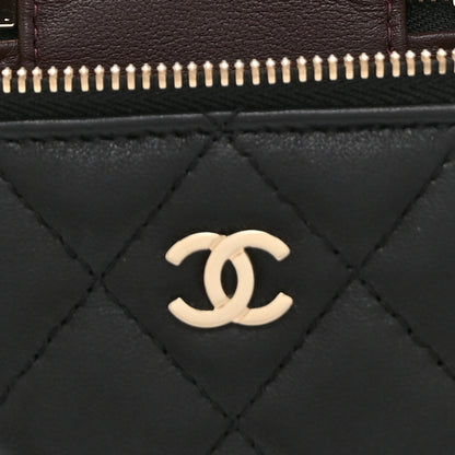 Chanel Lambskin Quilted Mini Vanity Case With Chain Black 6 of 11