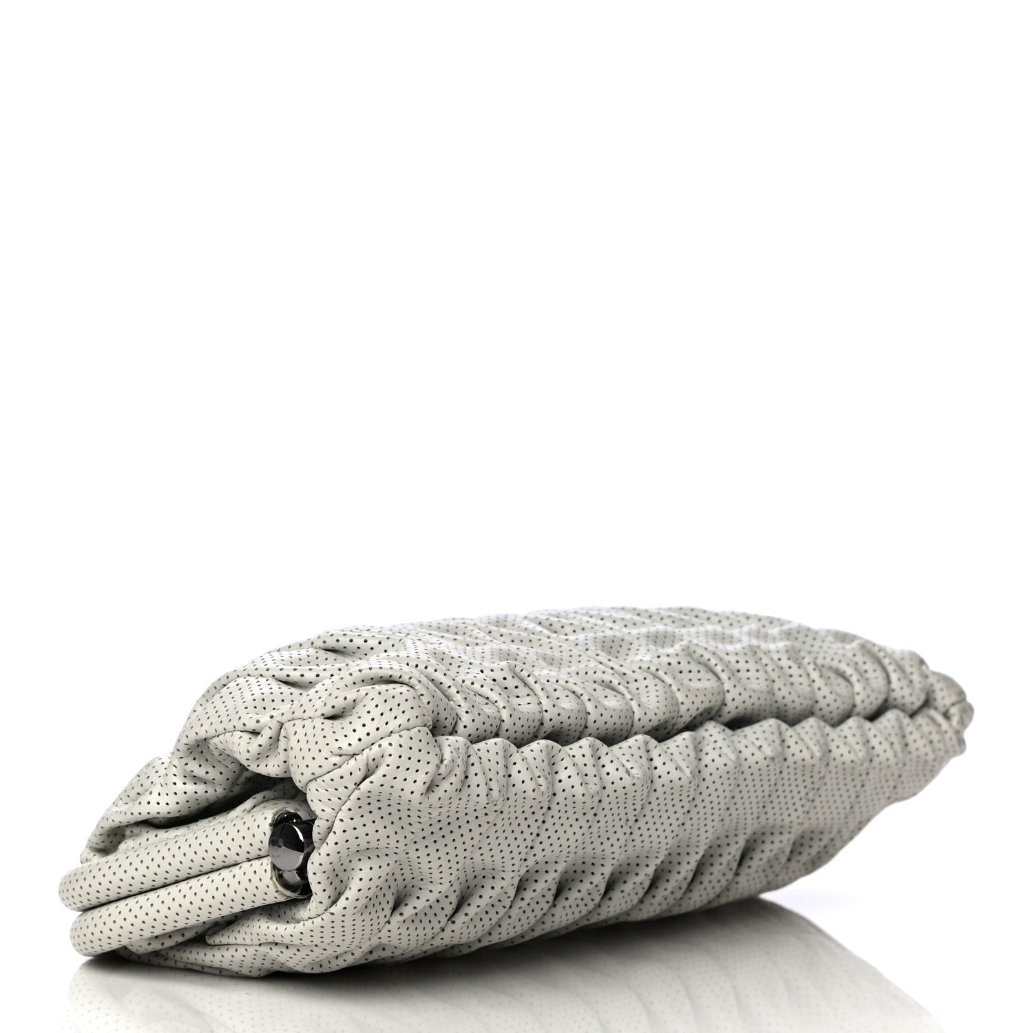 Chanel Lambskin Perforated Clutch White 4 of 10