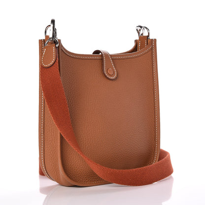 Hermes Taurillon Clemence Amazone Evelyne TPM Gold Cuivre 3 of 8