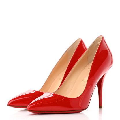 Christian Louboutin Patent Batignolles 100 Pumps 36 Rouge Lipstick 3 of 11