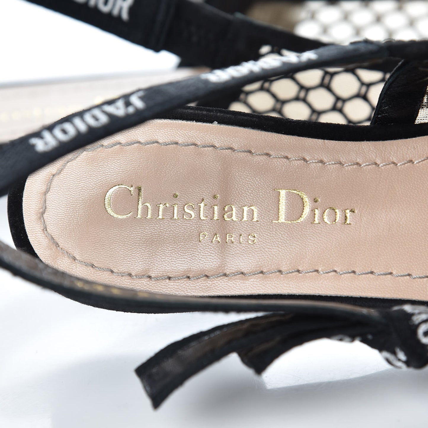 Resille Lambskin Ribbon J'Adior Slingback Ballet Flats 36 Black